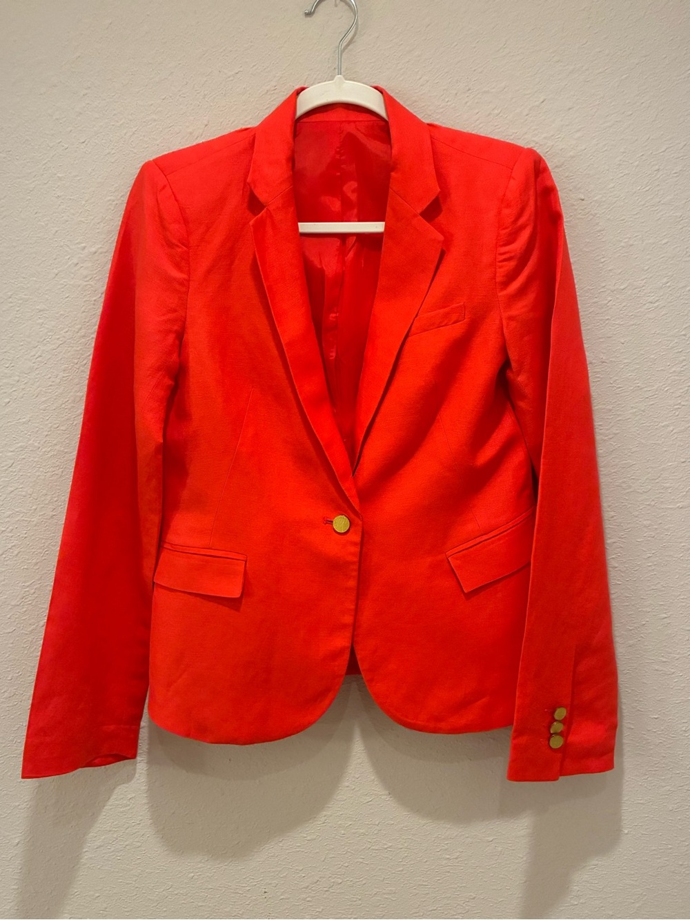 Forever 21 Orange Single-Button Blazer Jacket Workwear